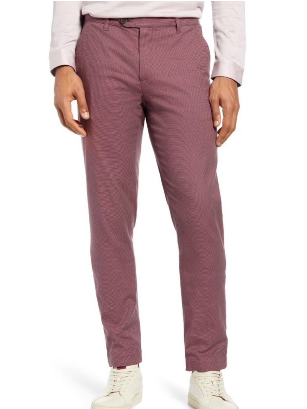 Ted Baker London Jarrett Linen Trouser Pants Red Burgundy Size 33